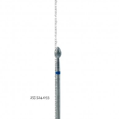 Deimantinis antgalis 257.524.033 „Aštri alyvuogė“ 3,3 mm mėlyna (178)