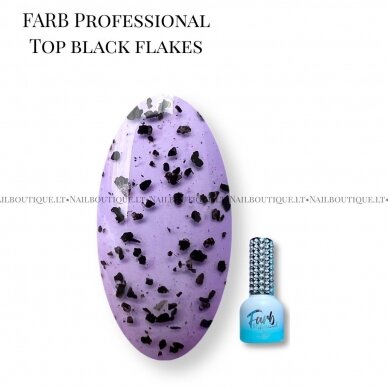 FARB Professional TOP no Wipe "Black Flakes" 11 ml 1