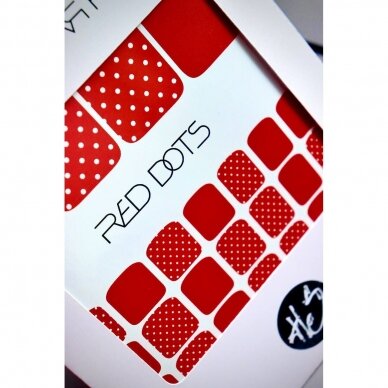 Plėveles pedikiūrui "Red Dots" 2